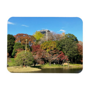 Landschaftliche Landschaft mit Herbstfarbe Magnet