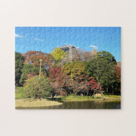 Landschaftliche Landschaft mit Herbstfarbe Puzzle