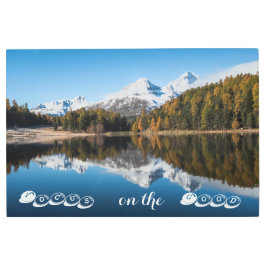 Landschaftliche Landschaft mit Phrase Metal Wall A