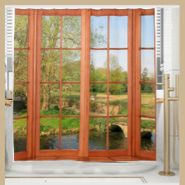 Landschaftliche Landschaftsansicht von Cotswold Duschvorhang