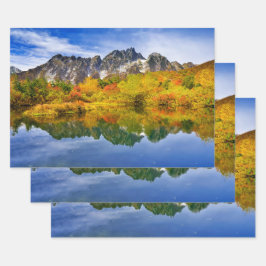 Landschaftliche Landschaftswälder und Berge Geschenkpapier Set