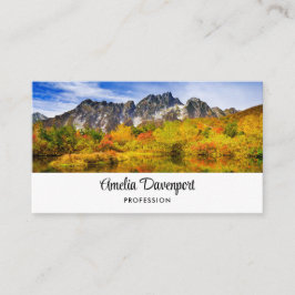 Landschaftliche Landschaftswälder und Berge Visitenkarte