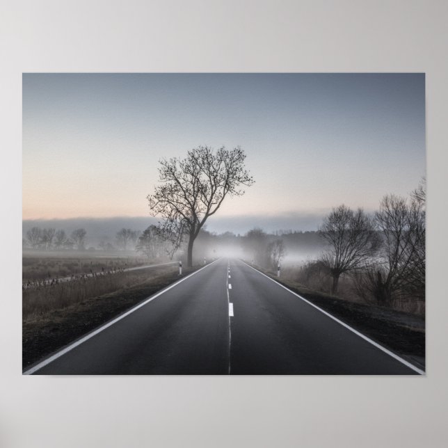 Landschaftliche Landstraße Poster (Vorne)
