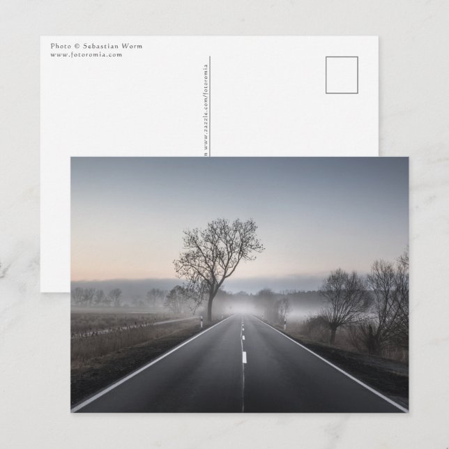 Landschaftliche Landstraße Postkarte (Vorne/Hinten)