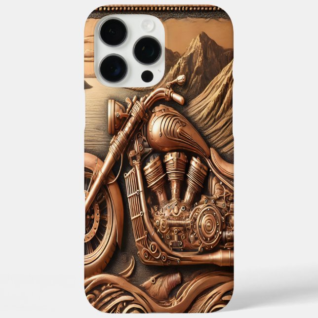 Landschaftliche lederartige Motorradkunst Case-Mate iPhone Hülle (Rückseite)