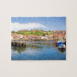 Landschaftliche Malerei von Whitby Harbour Puzzle