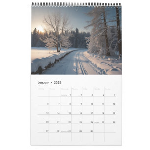 landschaftliche Mauer von 2025 Kalender