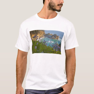 Landschaftliche McWay Falls stürzt in den Strand  T-Shirt