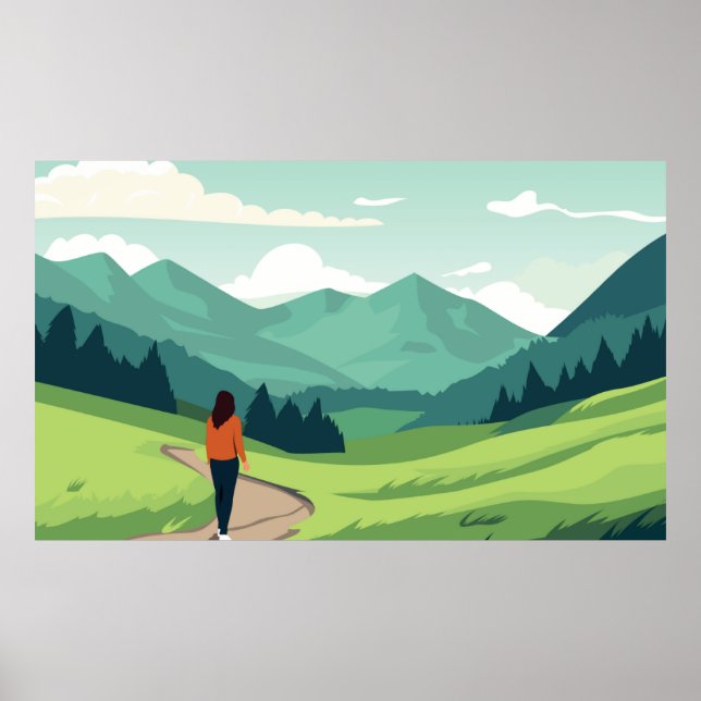 Landschaftliche Menschen Poster (Vorne)