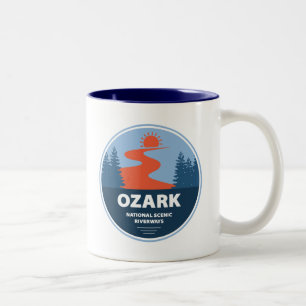 Landschaftliche Ozark-Flüsse Zweifarbige Tasse