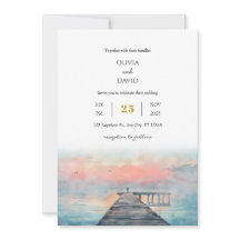 Landschaftliche Pastel Dawn Angeln Pier Art Beach 