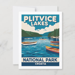 Landschaftliche Postkarte von Plitvicer Seen Kroat