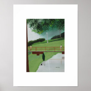 Landschaftliche Promenade im Park. Poster