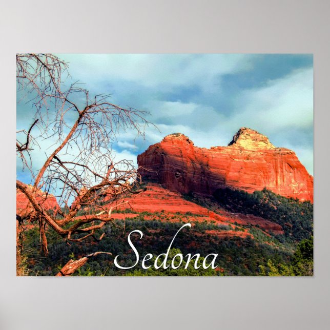 Landschaftliche Rote Felsen von Sedona Latte Tasse Poster (Vorne)