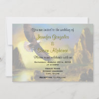 Landschaftliche Rustic Bald Eagle Patriotic Weddin