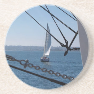 Landschaftliche Serien - durch die Ropes segeln Untersetzer