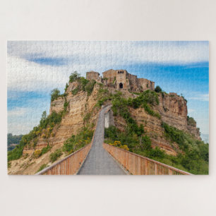 Landschaftliche Sicht auf Civita di Bagnoregio Jig Puzzle