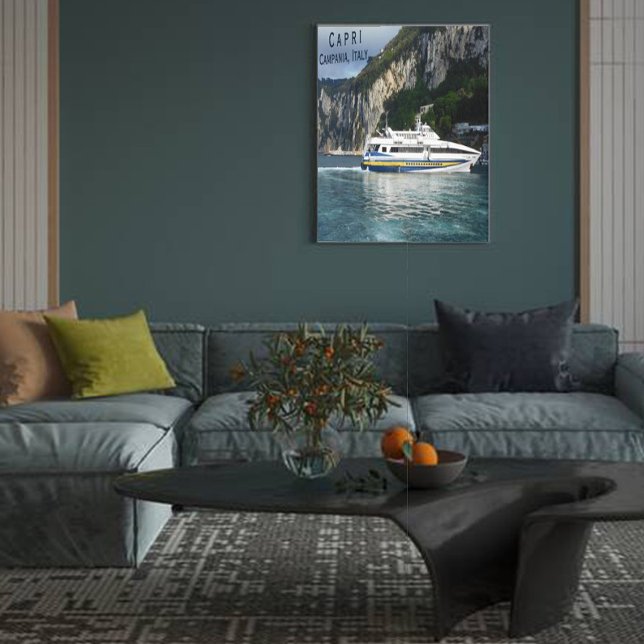 Landschaftliche Sicht auf das Fahrgastschiff Capri Leinwanddruck (Von Creator hochgeladen)