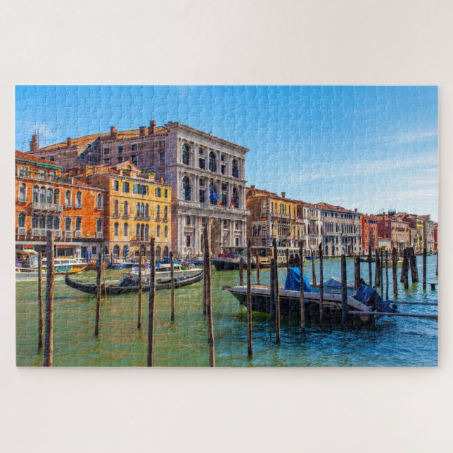Landschaftliche Sicht auf den Canal Grande, Venedi Puzzle (Horizontal)