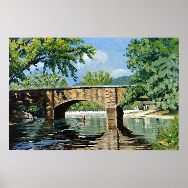 Landschaftliche Sicht auf den Forellenflug von Mis Poster (Vorne)