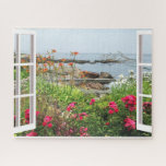 LANDSCHAFTLICHE SICHT AUF DEN GARTEN UND DIE SEE PUZZLE<br><div class="desc">Vom Kunstmuseum Ogunquit aus hat man einen schönen Blick auf den Atlantischen Ozean. Von der Perkins-Bucht, dem Museum und den drei Hektar großen Skulpturengärten aus gelangen Sie zu einem kurzen Spaziergang über der kleinen Bucht und dem Atlantischen Ozean. Dieses Puzzle bietet nicht nur Unterhaltung, sondern ist auch ein schöner Sake,...</div>