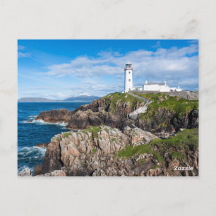 Landschaftliche Sicht auf den Leuchtturm von Fanad Postkarte