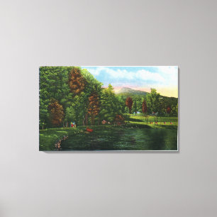 Landschaftliche Sicht auf den Schattensee und Indi Leinwanddruck