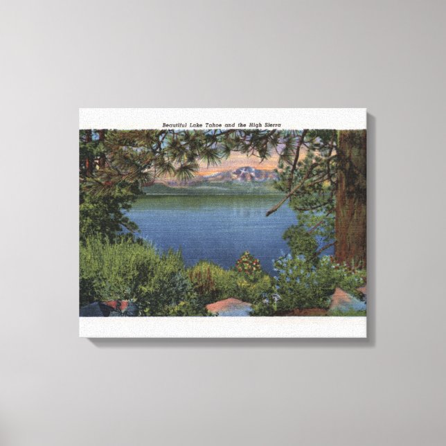 Landschaftliche Sicht auf den See Leinwanddruck (Vorderseite)