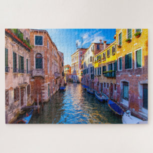Landschaftliche Sicht auf einen Kanal in Venedig,  Puzzle