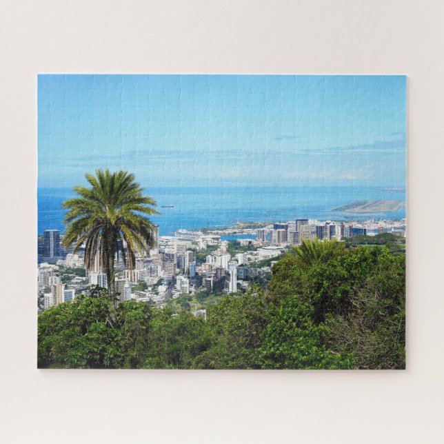 Landschaftliche Sicht auf Honolulu Hawaii Jigsaw P Puzzle (Horizontal)
