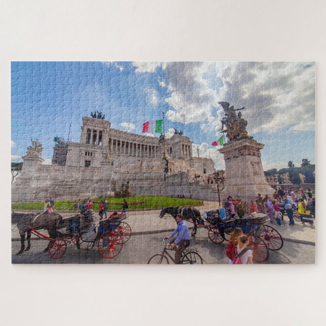 Landschaftliche Sicht auf Vittoriano, Rom, Italien Puzzle (Horizontal)