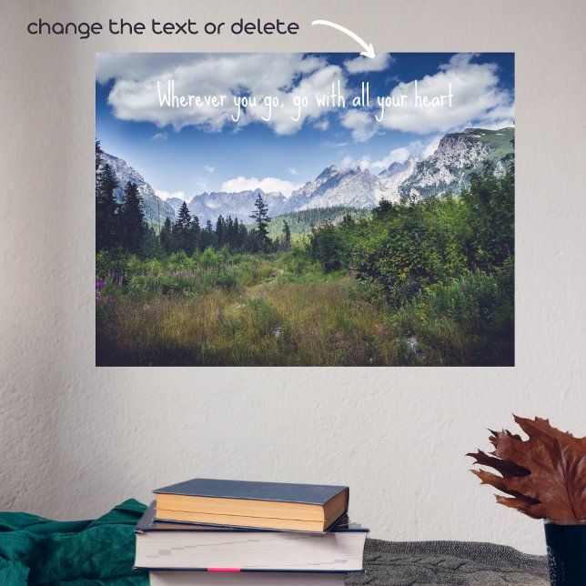 Landschaftliche Sommergebirgslandschaft mit Wiese Poster (Von Creator hochgeladen)