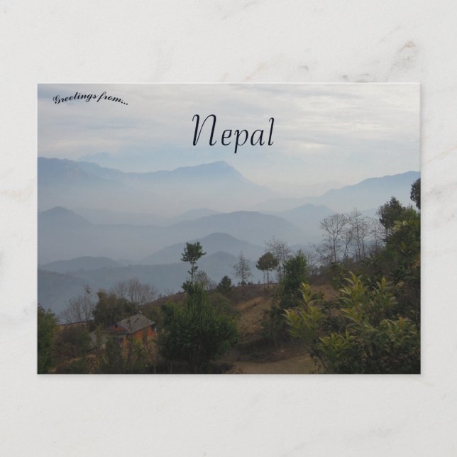 Landschaftliche Szene in Gulmi Nepal Postkarte (Vorderseite)