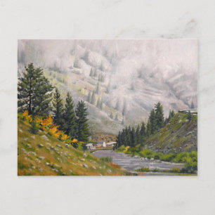 Landschaftliche Taylor River Colorado Malerei Postkarte
