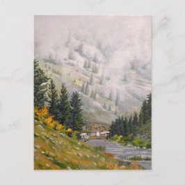 Landschaftliche Taylor River Colorado Malerei Postkarte
