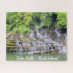 Landschaftliche Twin Falls Rock Island Puzzle