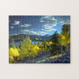 Landschaftliche Twin Seen Colorado USA Reisen Natu Puzzle