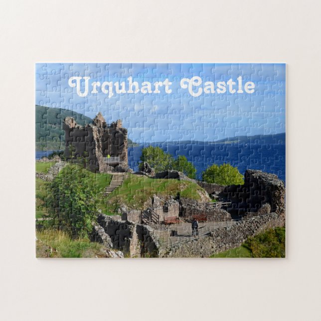 Landschaftliche Urquhart Schloss-Ruinen Puzzle (Horizontal)