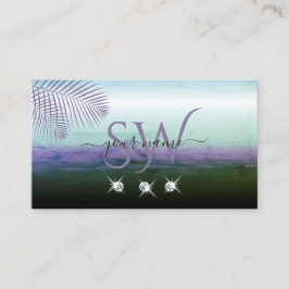 Landschaftliche Wasserfarben Sparkling Diamonds In Visitenkarte