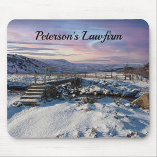 Landschaftliche Weihnachtslandschaft Mousepad