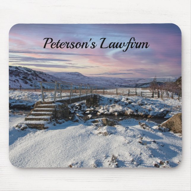 Landschaftliche Weihnachtslandschaft Mousepad (Vorne)