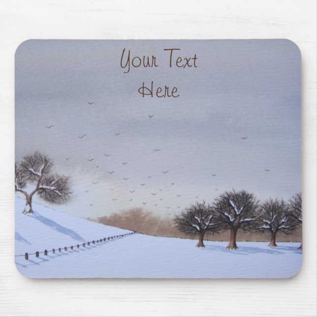 Landschaftliche Winterschneelandschaft Mousepad (Vorne)