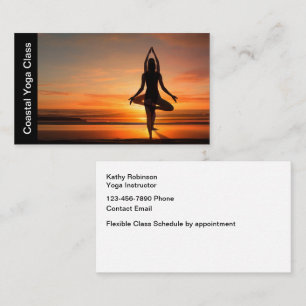 Landschaftliche Yoga-Kurse Elegante Ausbilder Visi Visitenkarte