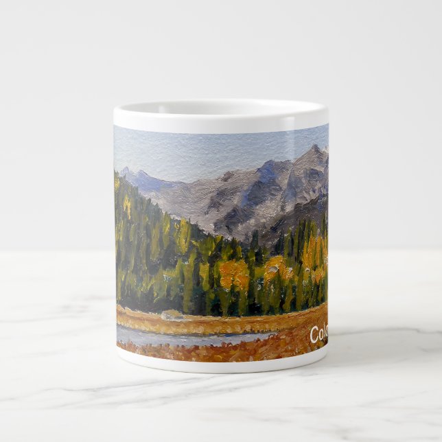 Landschaftlicher Bergsee im Estespark Jumbo-Tasse (Vorderseite)