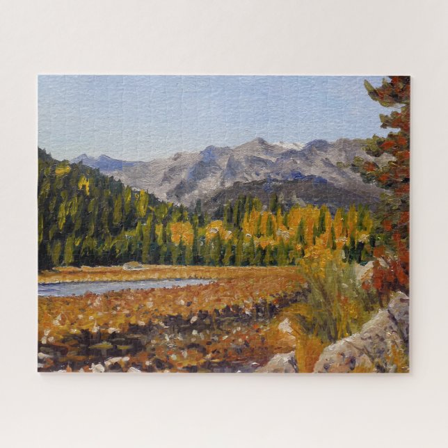 Landschaftlicher Bergsee in Estes Park Jigsaw Puzz Puzzle (Horizontal)