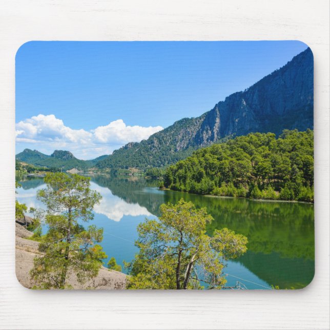 Landschaftlicher Bergsee Spiegelbild Mousepad (Vorne)