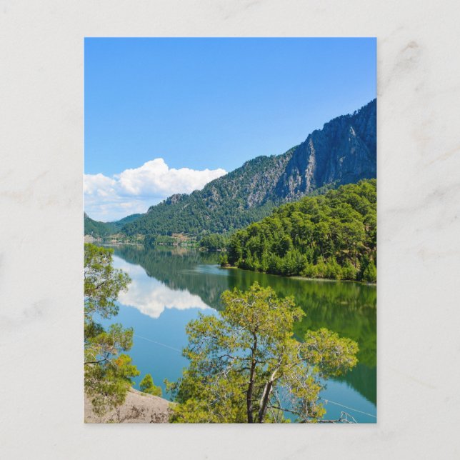 Landschaftlicher Bergsee Spiegelbild Postkarte (Vorderseite)