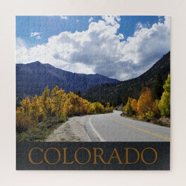 Landschaftlicher Colorado Gold Aspens Familienspas Puzzle (Vertikal)