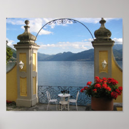 Landschaftlicher Comer See Varenna Italien Poster