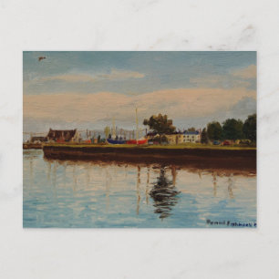 Landschaftlicher Hafen in Galway City Irland Postkarte